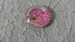 glass cabochon rund 20mm blomst 01-018 