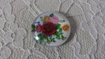 glass cabochon rund 20mm blomst 01-014 
