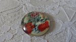 glass cabochon rund 25mm blomst 01-042 