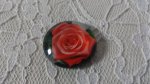 glass cabochon rund 25mm blomst 01-022 