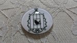 cabochon rundt glass 25mm fugler 023 