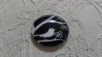 cabochon rundt glass 25mm fugler 021 