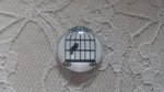 cabochon rundt glass 25mm fugler 015 