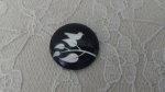 cabochon rundt glass 25mm fugler 013 