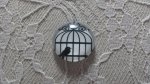 cabochon rundt glass 25mm fugler 007 