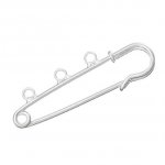 Brosjeholder Sølv 3 ringer 50x15 mm N°002-par1 