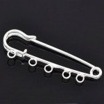 Pin Holder Sykepleierpinne Sølv 5 ringer 50x15 mm N°001-par1 