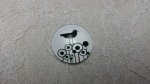 rund glass cabochon 20mm fugler 018 