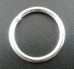 100 Tykke åpne koblingsringer 16 mm sølv