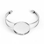 1 Cabochon støtte armbånd + 1 glass cabochon 30 mm N°01