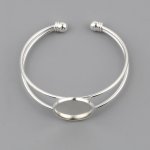 1 Cabochon støtte armbånd + 1 glass cabochon 20 mm N°01