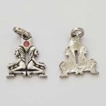 Gemini stjernetegn charm sølv metall nr. 03 med rhinestones