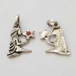 Jomfru stjernetegn charm sølv metall nr. 03 med rhinestones
