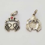 Stjernetegn charm Cancer Silver Metal N°03 med rhinestones