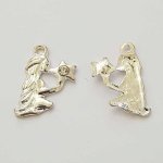 Jomfru stjernetegn charm sølv metall nr. 04 med rhinestones