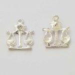 Stjernetegn charm Libra Silver Metal N°04 med strass
