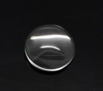 10 Cabochons runde 12 mm i gjennomsiktig burrglass N°03