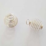 Perlespiralfjærbur 23 mm Sølv N°03