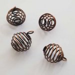 Spiralfjærperlebur 20 mm Kobber N°07