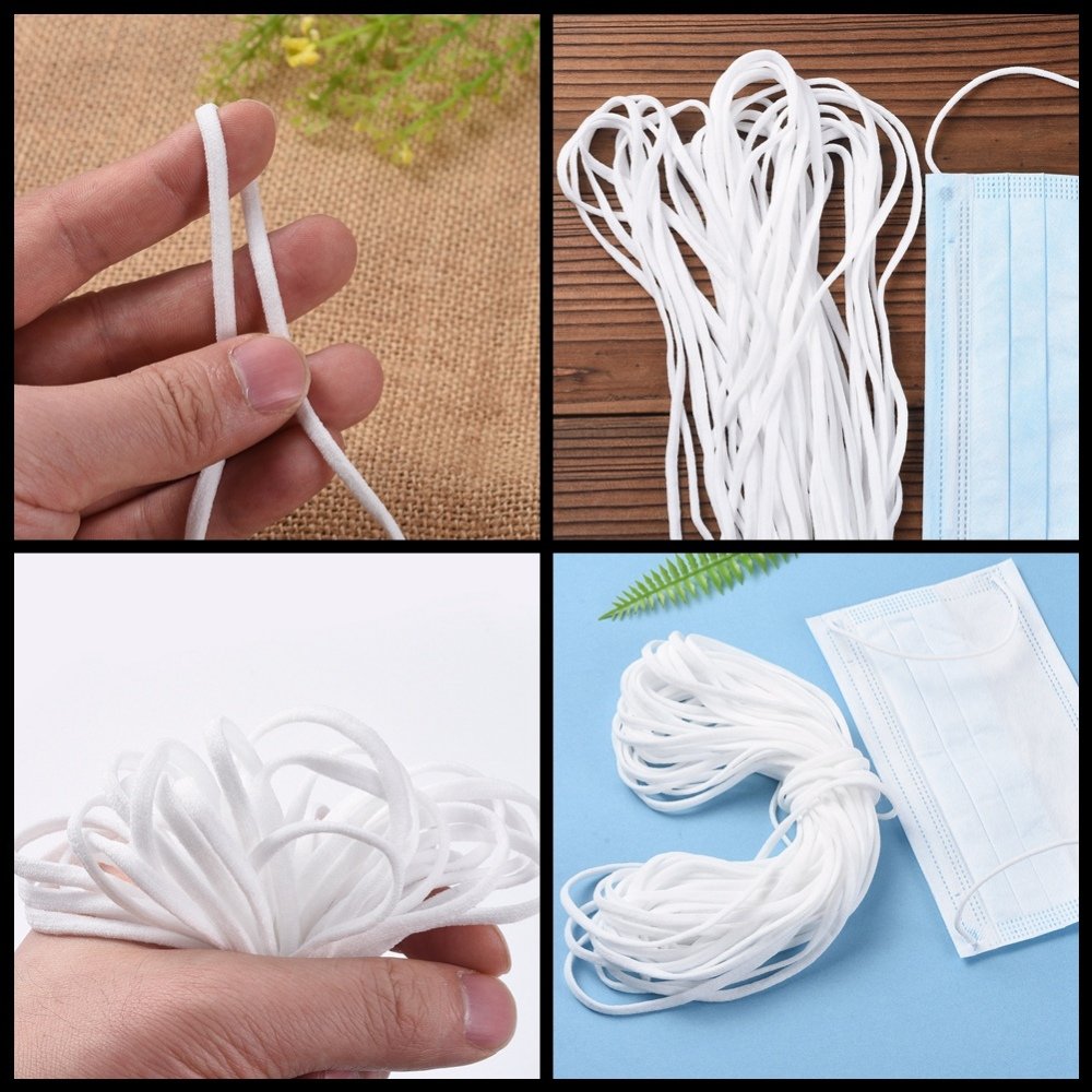 Flat Polyester Elastisk 4 mm per meter