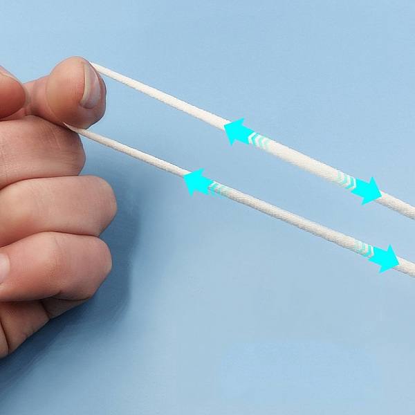 Elastisk maske Polyester rund 2,2 mm Hvit x 20 Meter