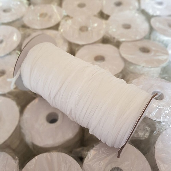 Flatmaske Elastisk 3 mm Hvit x 32 meter