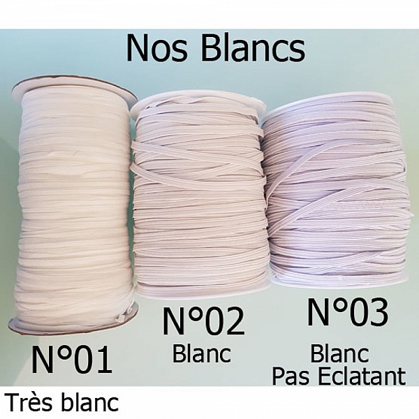 Flatmaske elastisk 3 mm x 150 m Hvit