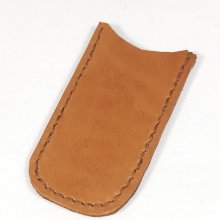 Etui en cuir, cousu main point sellier, pour clé usb