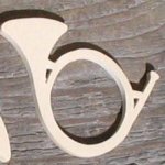 Figurine jakt horn tykkelse 3mm dekorasjon bord jakt tre massiv lønn håndlaget