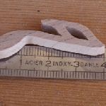 Figur dobbel krok lang 4cm ep3mm massivt tre utsmykning skrap musikk håndlaget