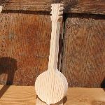 Massivt tre banjo ht15cm håndlaget musikkdekorasjon, musiker gave, musikk