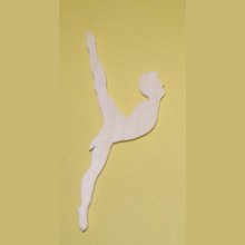Danser figur 3 mm massivt tre håndlaget utsmykning scrapbooking dans