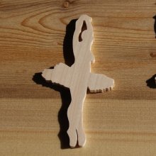 Danser figur 3 mm massivt tre håndlaget utsmykning scrapbooking dans