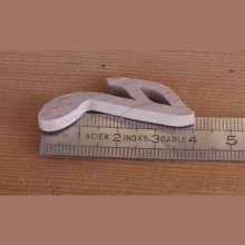 Figur dobbel krok lang 4cm ep3mm massivt tre utsmykning skrap musikk håndlaget