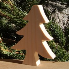 Juletre 10 cm i massivt tre, håndlaget, 20 mm tykt, skal males