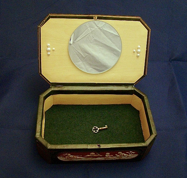 Vintage smykkeskrin med l&aring;s