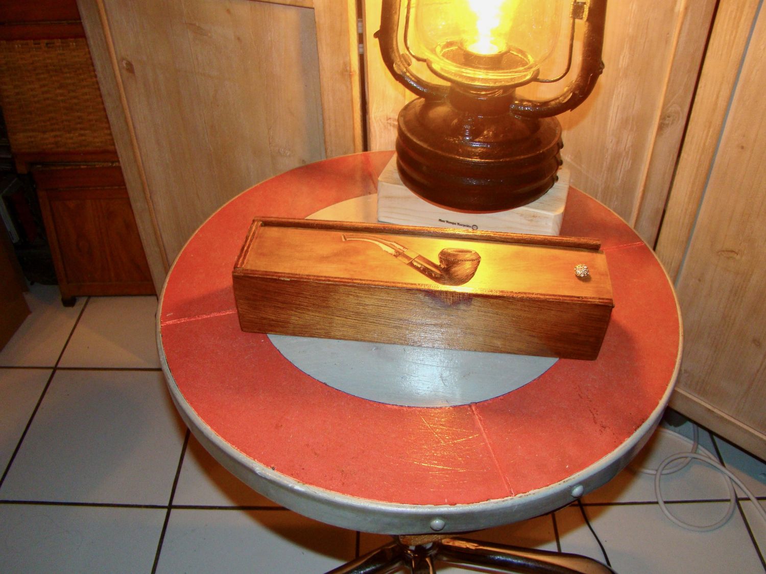 Vintage pipe boks med pipe