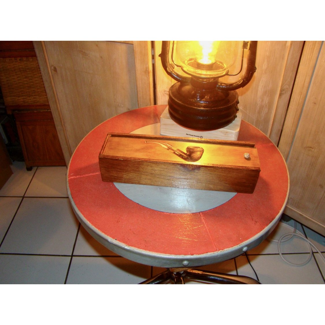 Vintage pipe boks med pipe