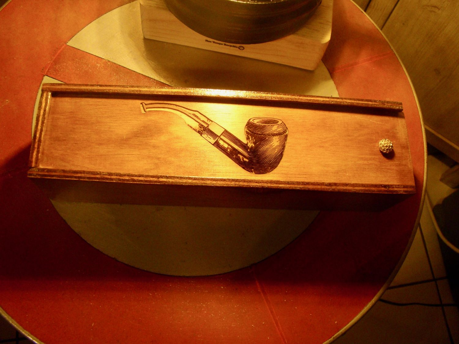 Vintage pipe boks med pipe