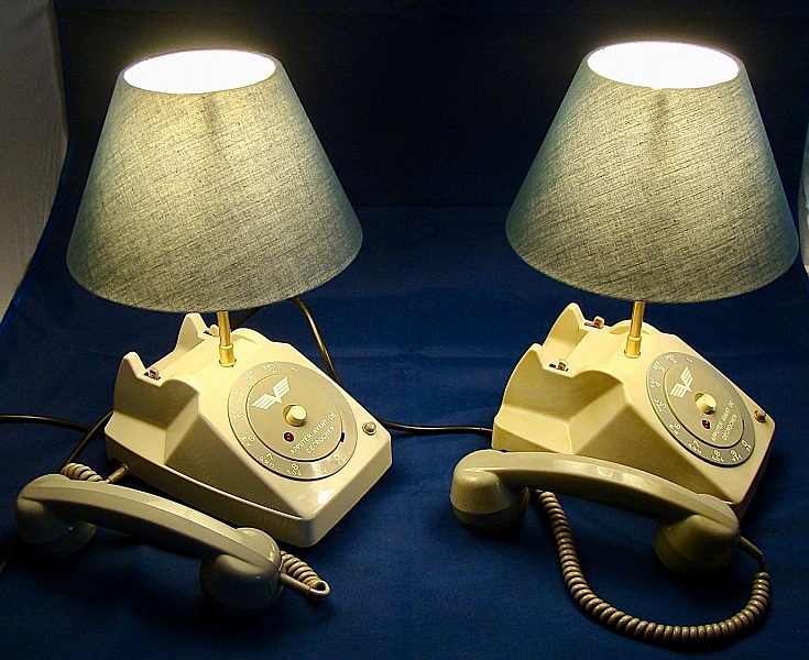 lufttelefon nattbordlampe sett 