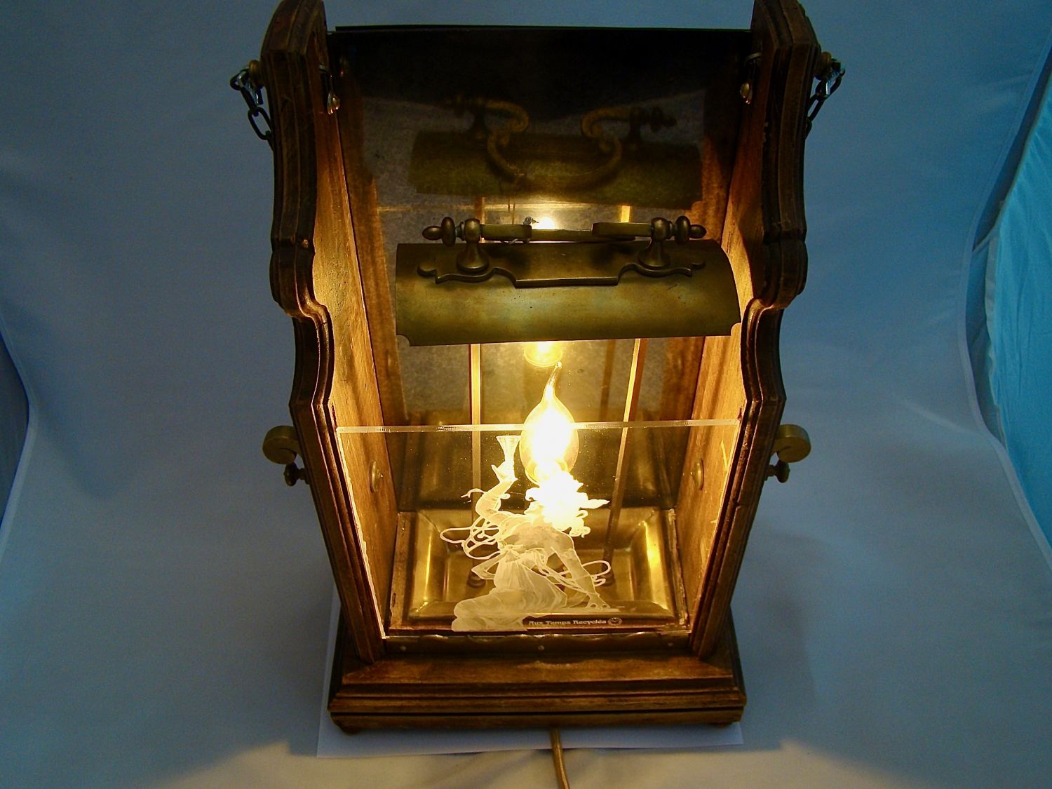 Antikk lampe Stor stearinlyslykt 1900