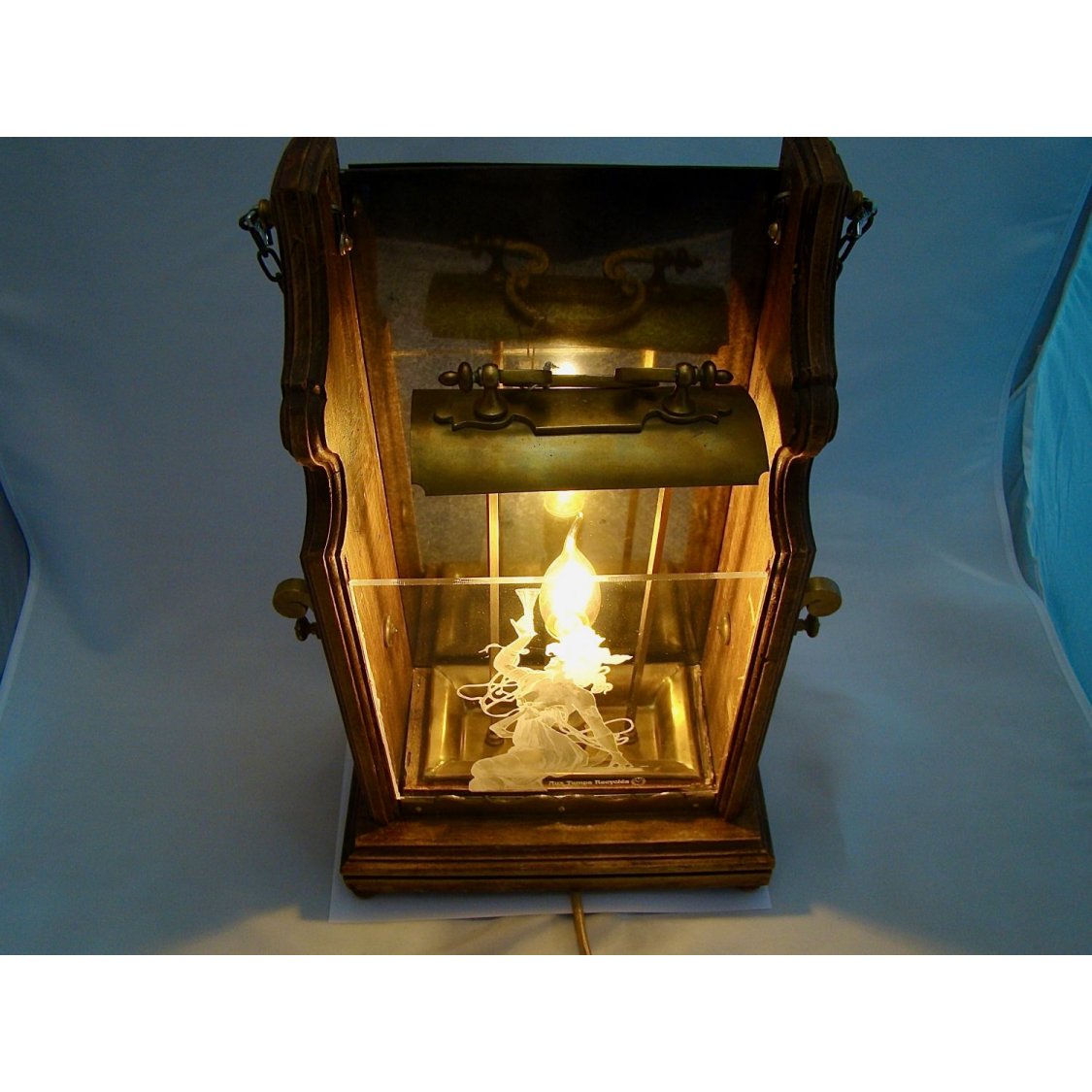 Antikk lampe Stor stearinlyslykt 1900