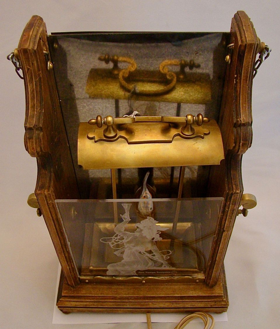 Antikk lampe Stor stearinlyslykt 1900