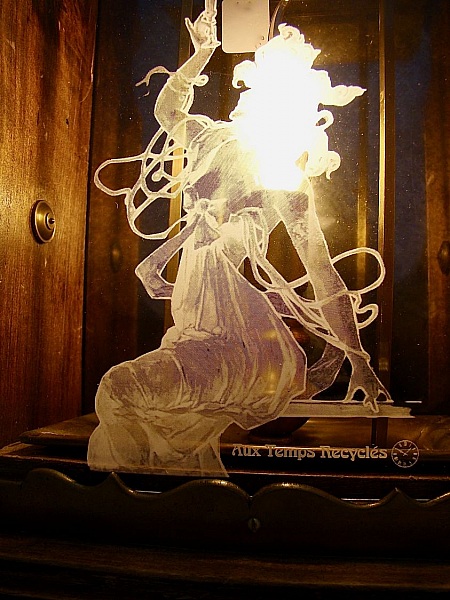 Antikk lampe Stor stearinlyslykt 1900