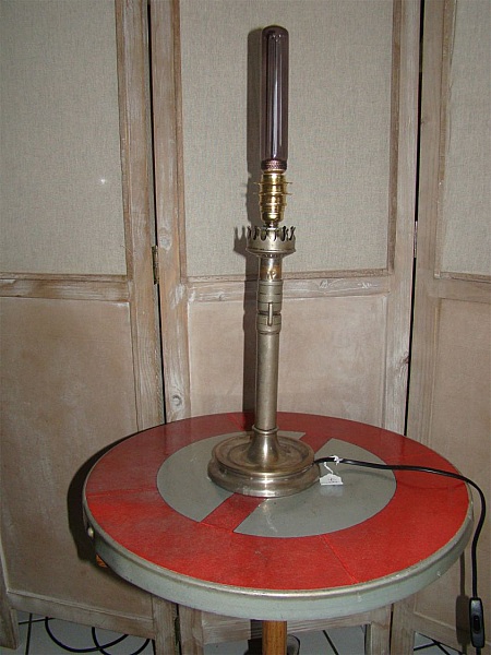 Antikk messing stearinlyslampe i EDISON-stil