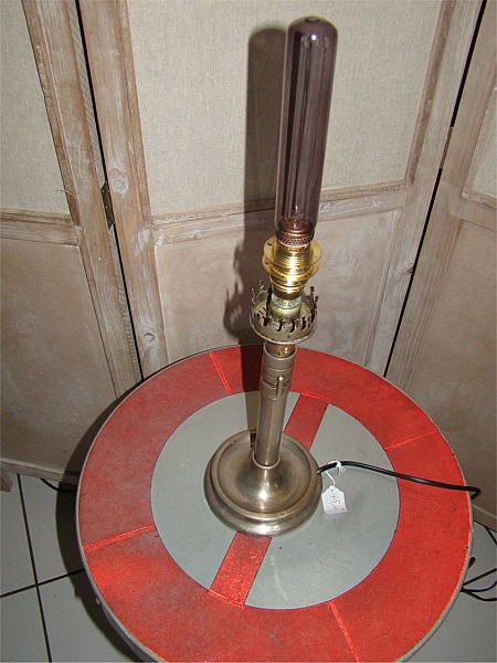 Antikk messing stearinlyslampe i EDISON-stil