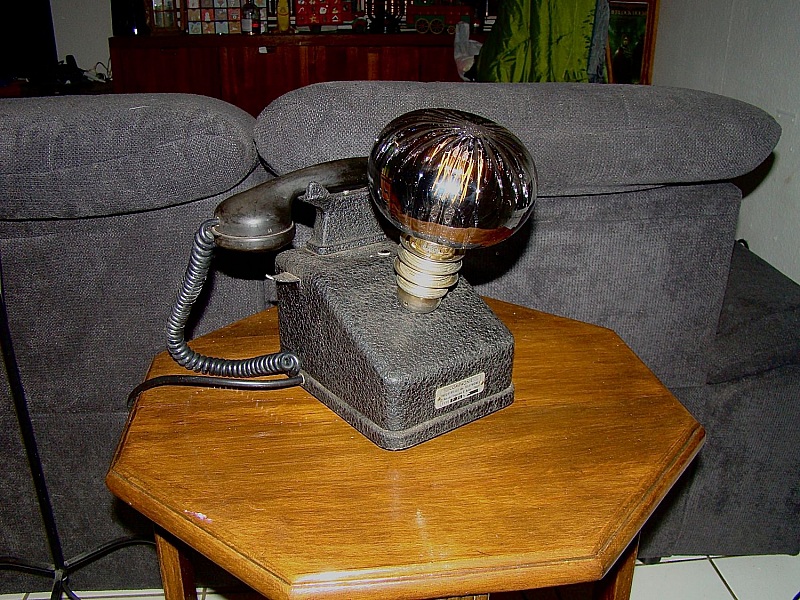 Retro steampunk telefonlampe