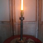 Antikk messing stearinlyslampe i EDISON-stil