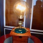 Gammel kaffemøllelampe EDISON