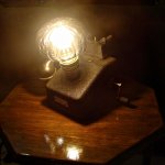 Retro steampunk telefonlampe